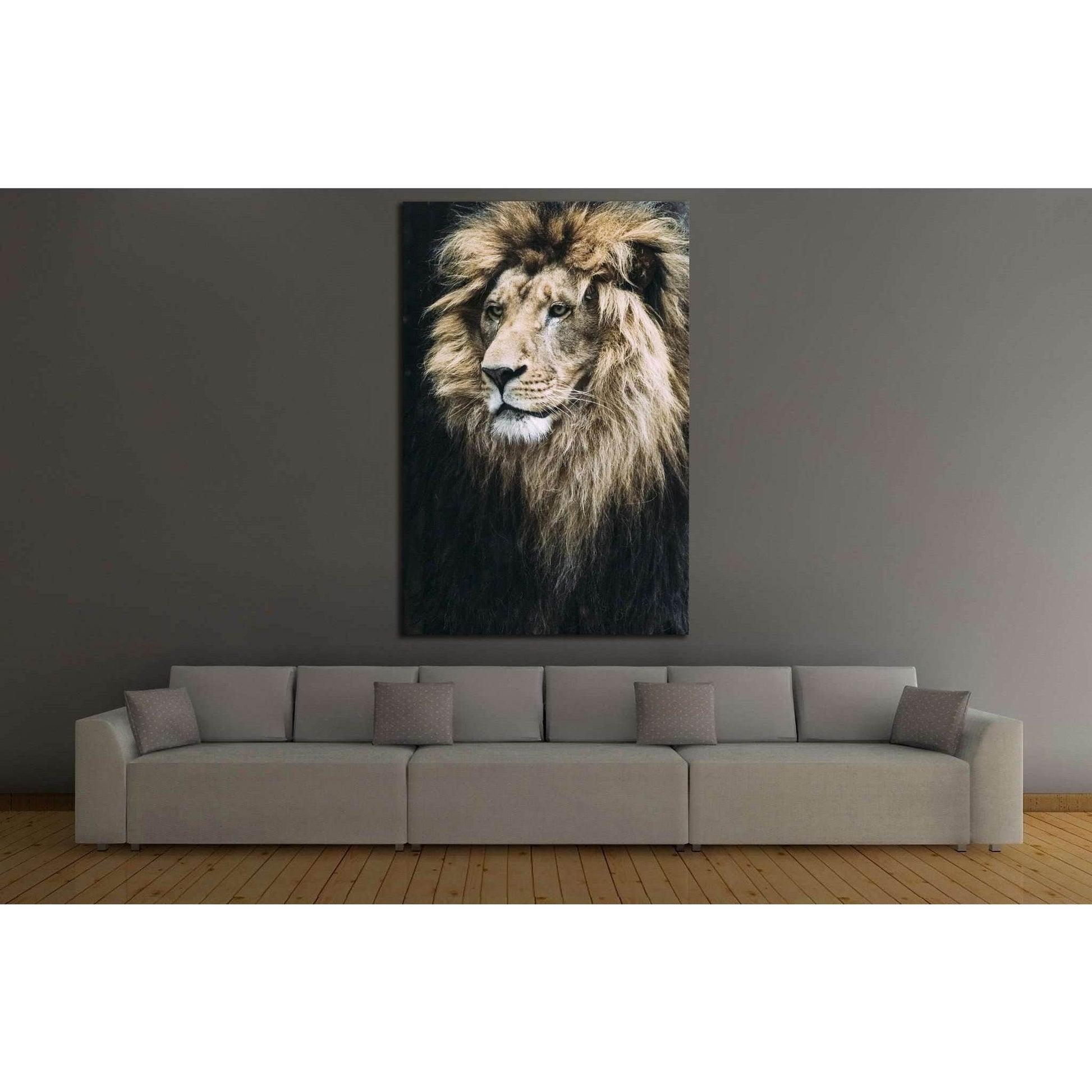 Large Lion №191 Ready to Hang Canvas Print - Zellart Canvas Prints ALL_Products, Lion, wd-191