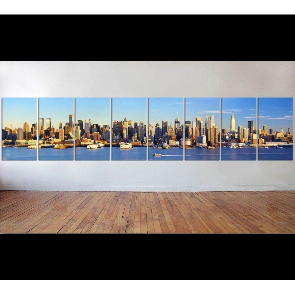 Large Manhattan Midtown skyline №54 Ready to Hang Canvas Print - Zellart Canvas Prints 0_NY_ART, ALL_Products, s-54