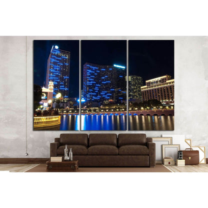 Las Vegas street, Nevada, USA №1102 Ready to Hang Canvas Print - Zellart Canvas Prints ALL_Products, s-1102