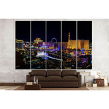Las Vegas strip in Nevada №1103 Ready to Hang Canvas Print