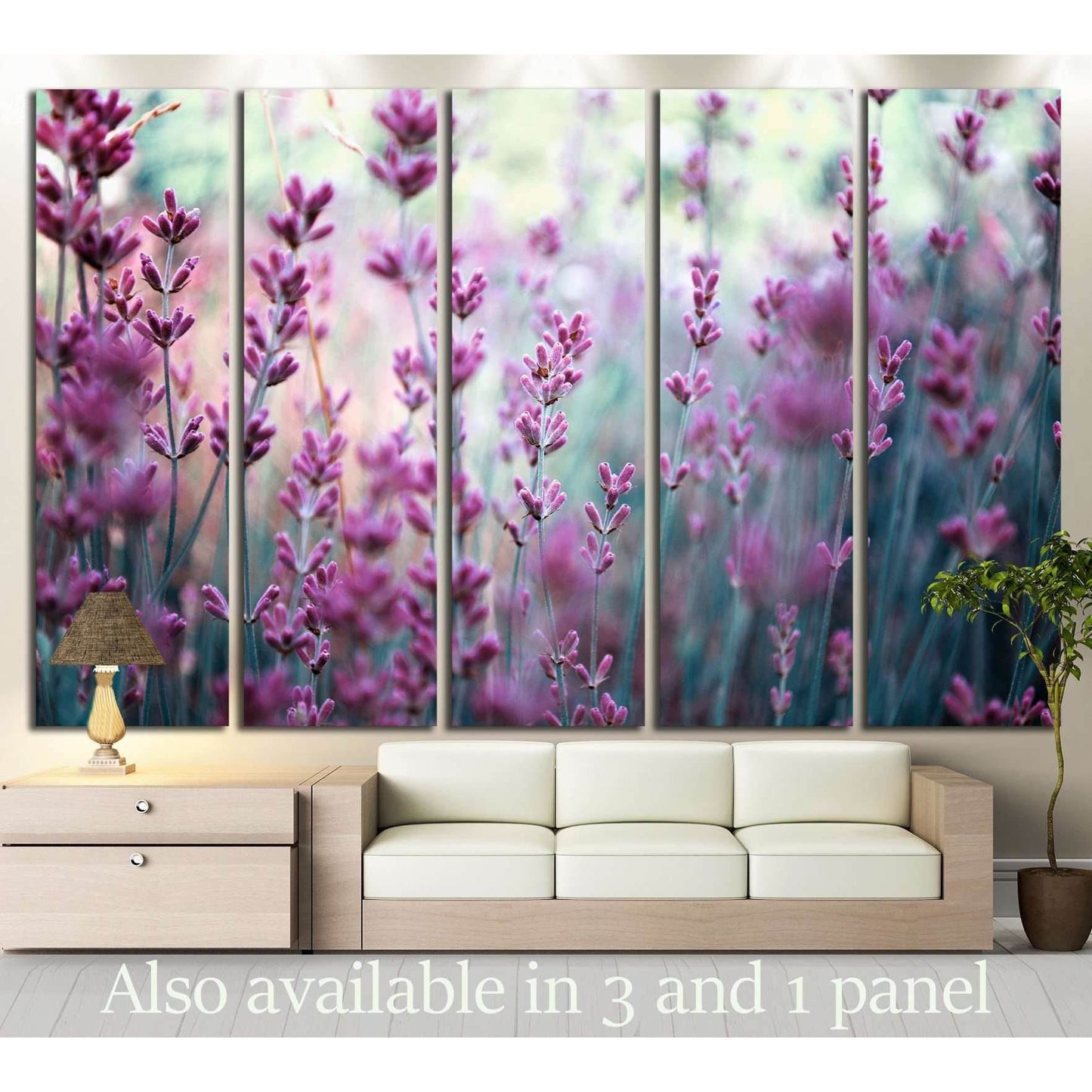 lavender flowers №834 Ready to Hang Canvas Print - Zellart Canvas Prints ALL_Products, s-834