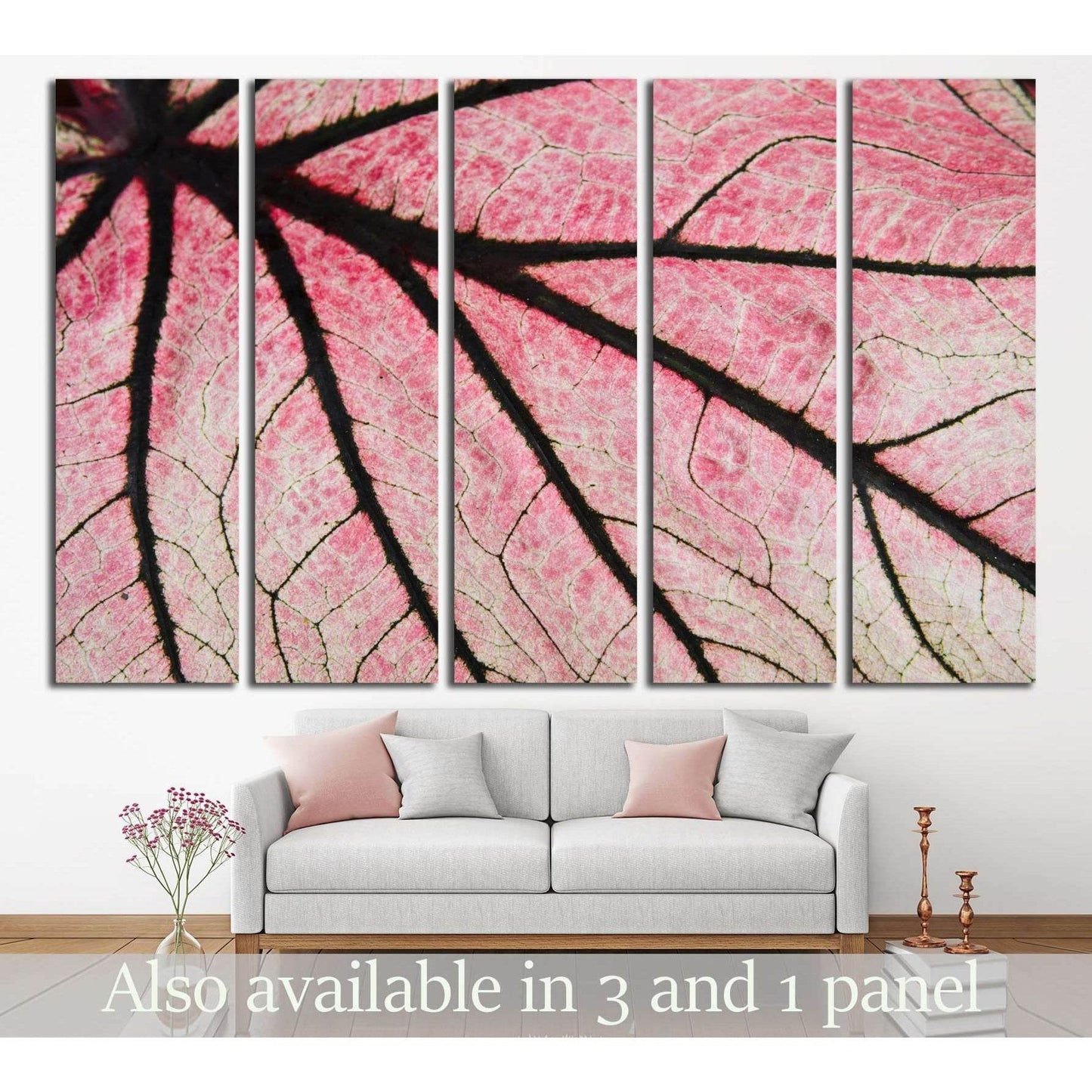 Leaf close up of Caladium №2829 Ready to Hang Canvas PrintCanvas art arrives ready to hang, with hanging accessories included and no additional framing required. Every canvas print is hand-crafted, made on-demand at our workshop and expertly stretched aro