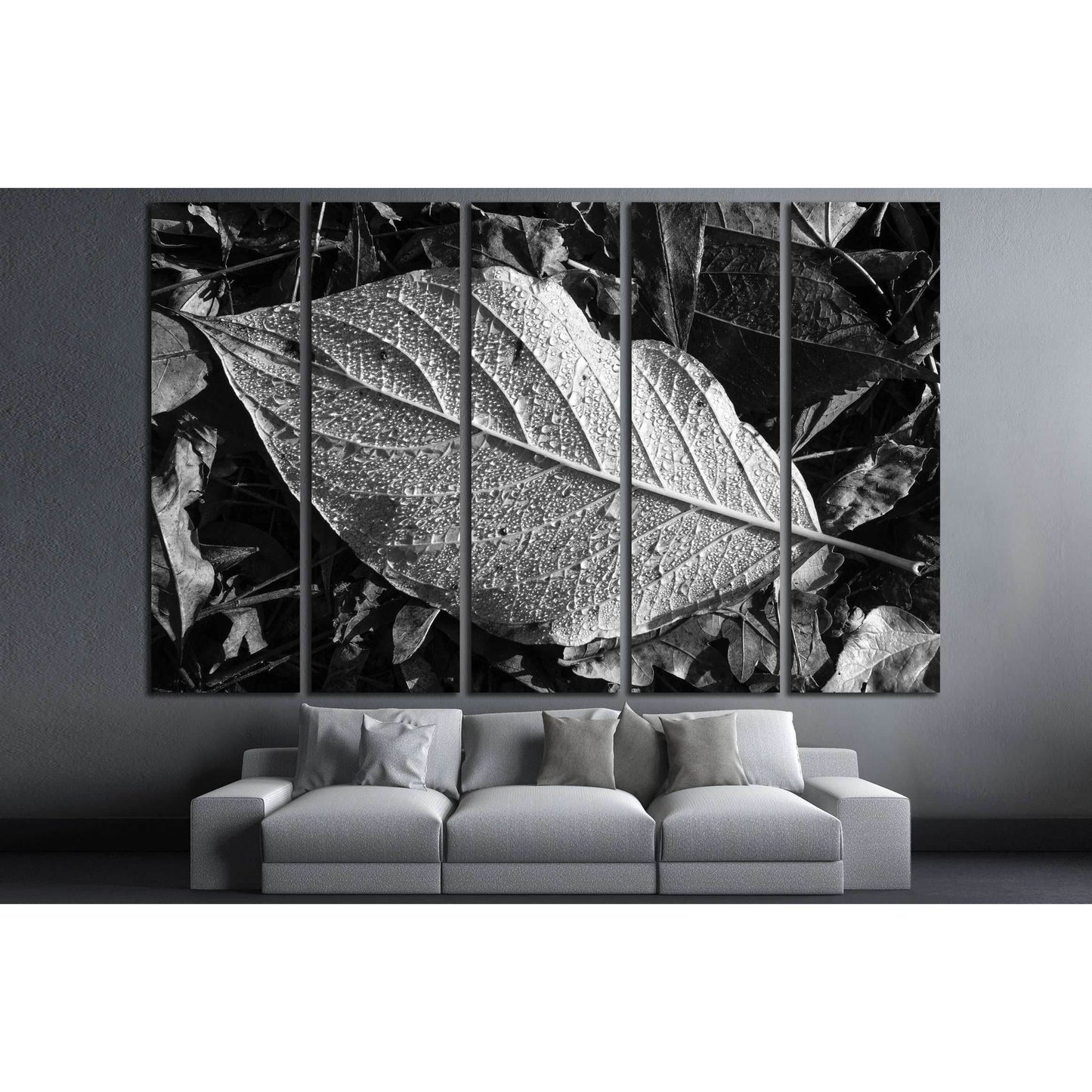 Leaf texture, detail, black and white №2838 Ready to Hang Canvas PrintCanvas art arrives ready to hang, with hanging accessories included and no additional framing required. Every canvas print is hand-crafted, made on-demand at our workshop and expertly s
