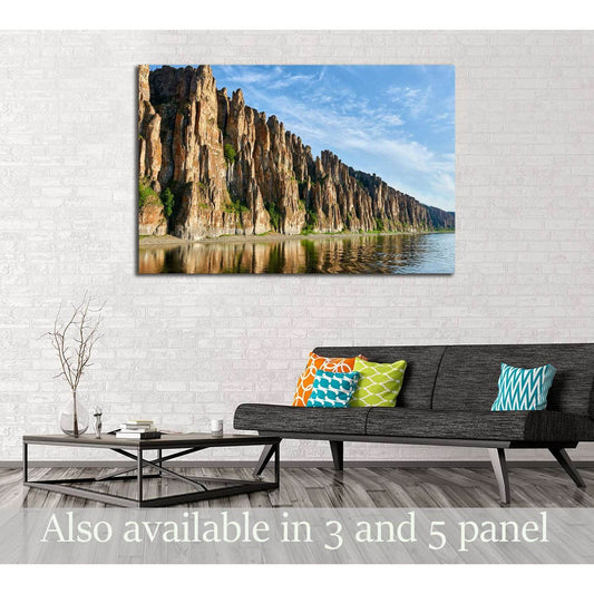 Lena Pillars, national park in Yakutia №3071 Ready to Hang Canvas Print - Zellart Canvas Prints ALL_Products, s-3071