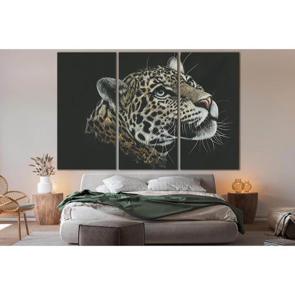 Leopard Painting №SL1534 Ready to Hang Canvas Print - Zellart Canvas Prints 0new, ALL_Products, Animals & Wildlife
