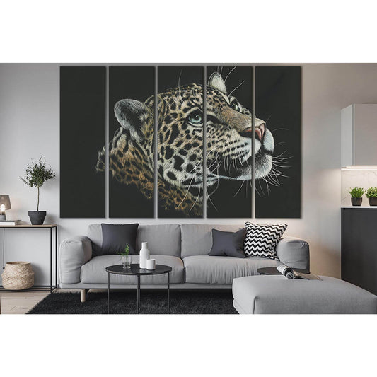 Leopard Painting №SL1534 Ready to Hang Canvas Print - Zellart Canvas Prints 0new, ALL_Products, Animals & Wildlife