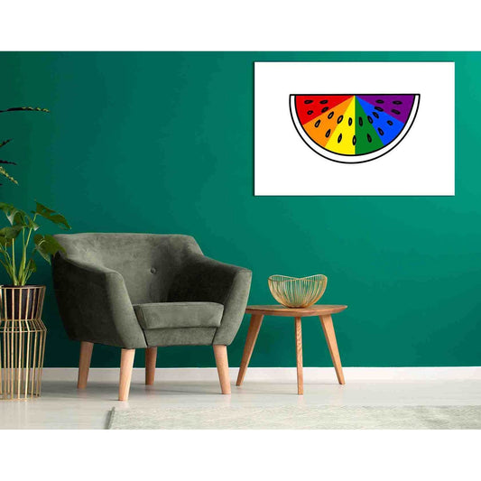 LGBT Watermelon №2114 Ready to Hang Canvas Print - Zellart Canvas Prints 2114, ALL_Products