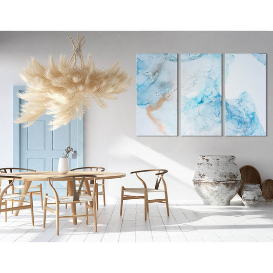 Light Blue Abstract №04297 Ready to Hang Canvas Print - Zellart Canvas Prints ALL_Products