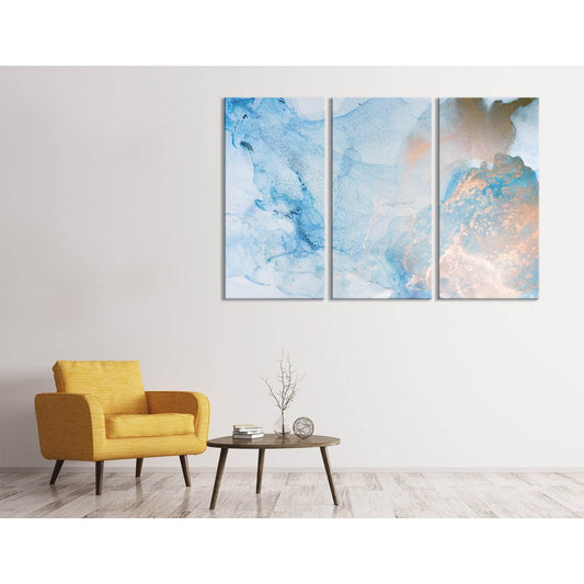Light Blue Stylish Abstract №04420 Ready to Hang Canvas Print - Zellart Canvas Prints ALL_Products