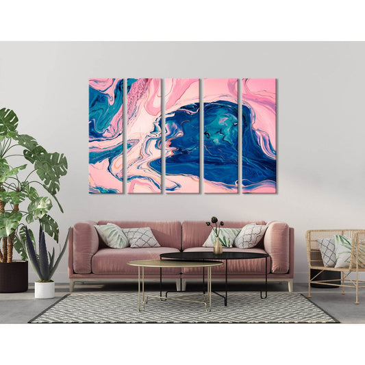 Light Pink And Blue Abstract №04350 Ready to Hang Canvas Print - Zellart Canvas Prints ALL_Products