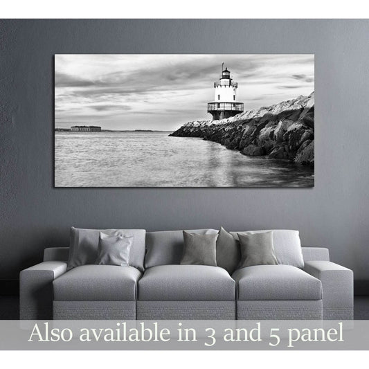 Lighthouse on top of a rocky island in Maine №2869 Ready to Hang Canvas PrintCanvas art arrives ready to hang, with hanging accessories included and no additional framing required. Every canvas print is hand-crafted, made on-demand at our workshop and exp