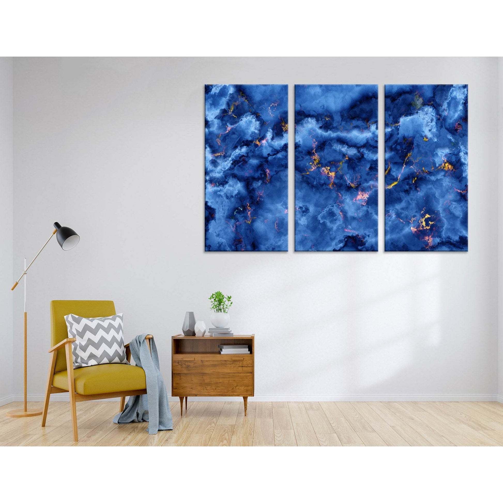 Lightning In The Sky Abstract №041333 Ready to Hang Canvas Print - Zellart Canvas Prints ALL_Products