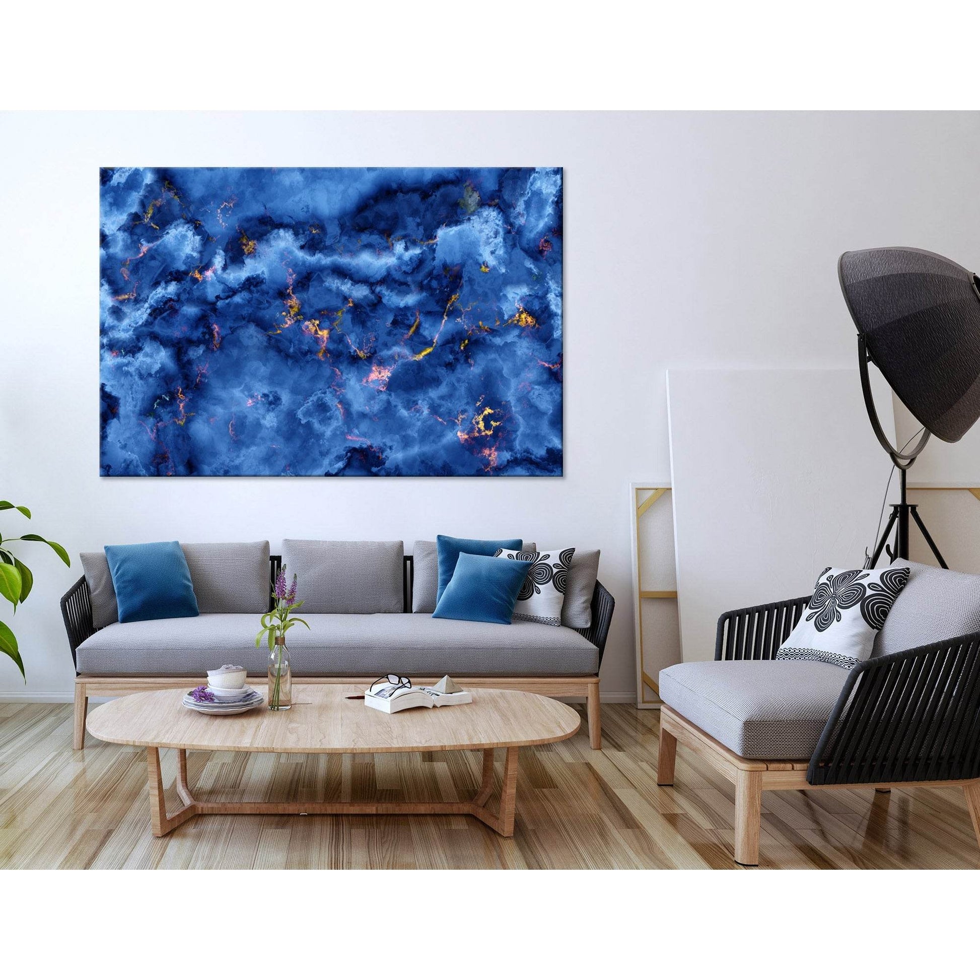 Lightning In The Sky Abstract №041333 Ready to Hang Canvas Print - Zellart Canvas Prints ALL_Products