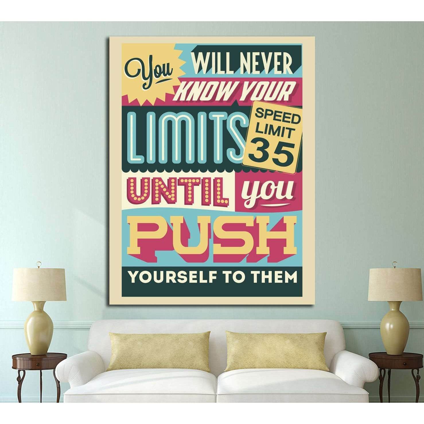 limits №4544 Ready to Hang Canvas PrintCanvas art arrives ready to hang, with hanging accessories included and no additional framing required. Every canvas print is hand-crafted, made on-demand at our workshop and expertly stretched around 100% North Amer