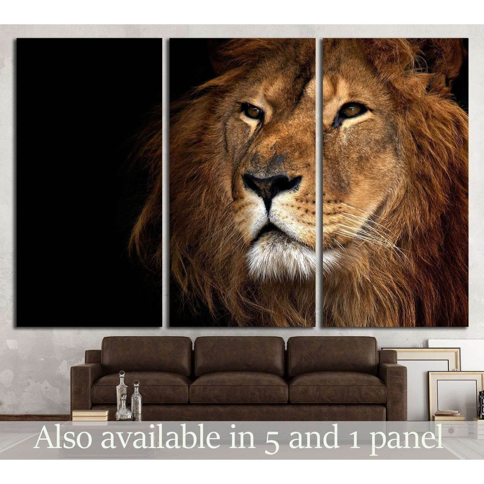 lion №1837 Ready to Hang Canvas Print - Zellart Canvas Prints ALL_Products, Lion, s-1837