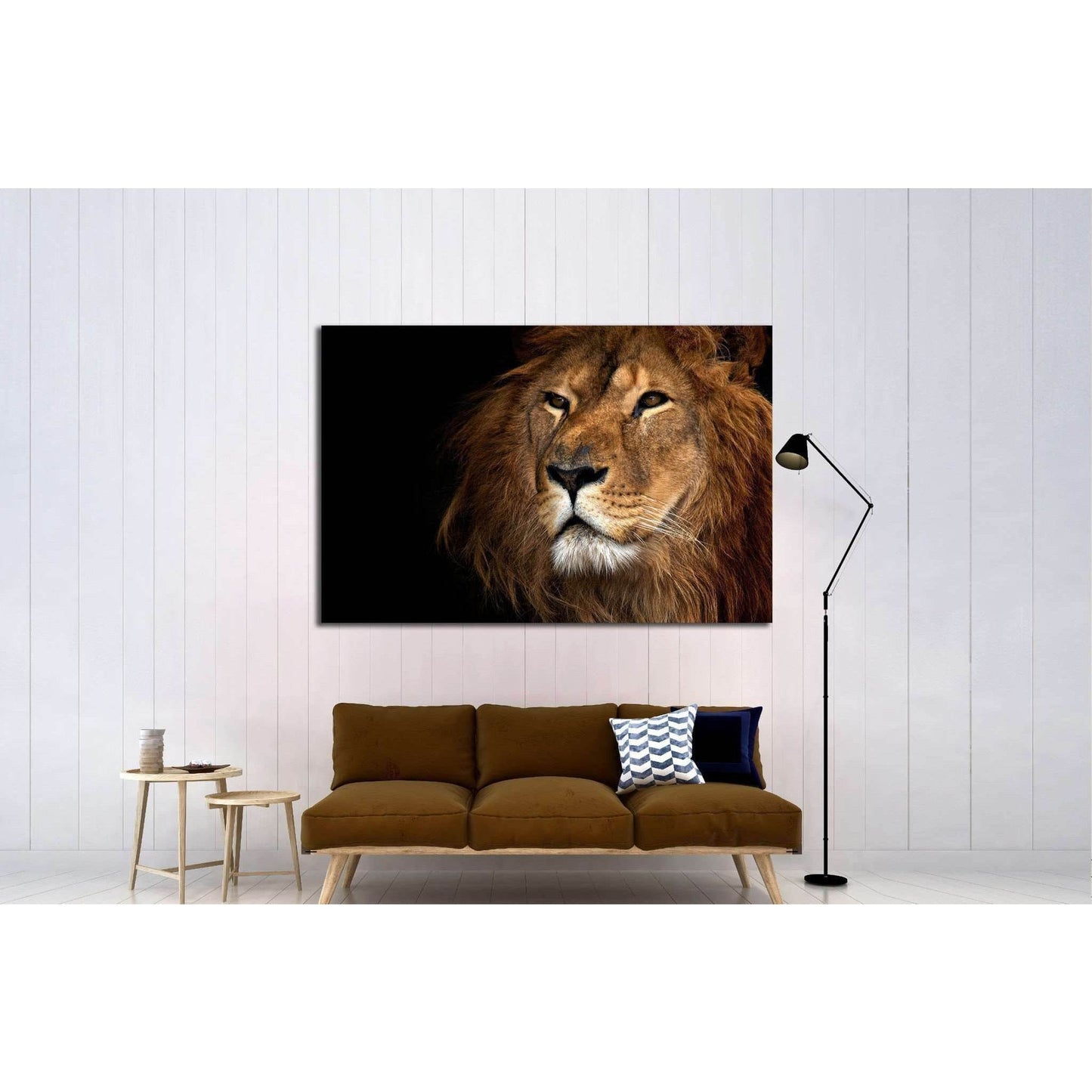 lion №1837 Ready to Hang Canvas Print - Zellart Canvas Prints ALL_Products, Lion, s-1837
