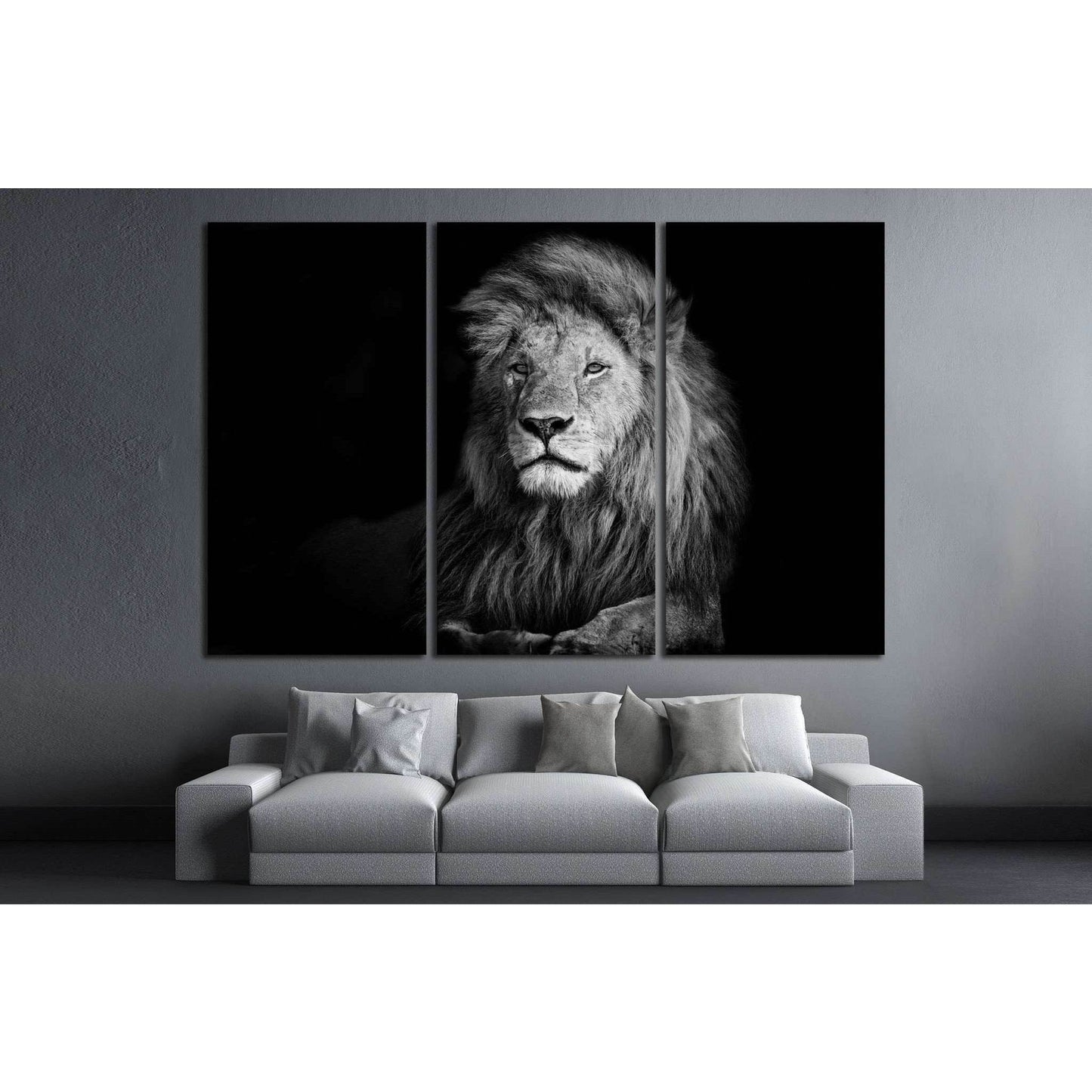 Lion №188 Ready to Hang Canvas Print - Zellart Canvas Prints ALL_Products, Lion, wd-188