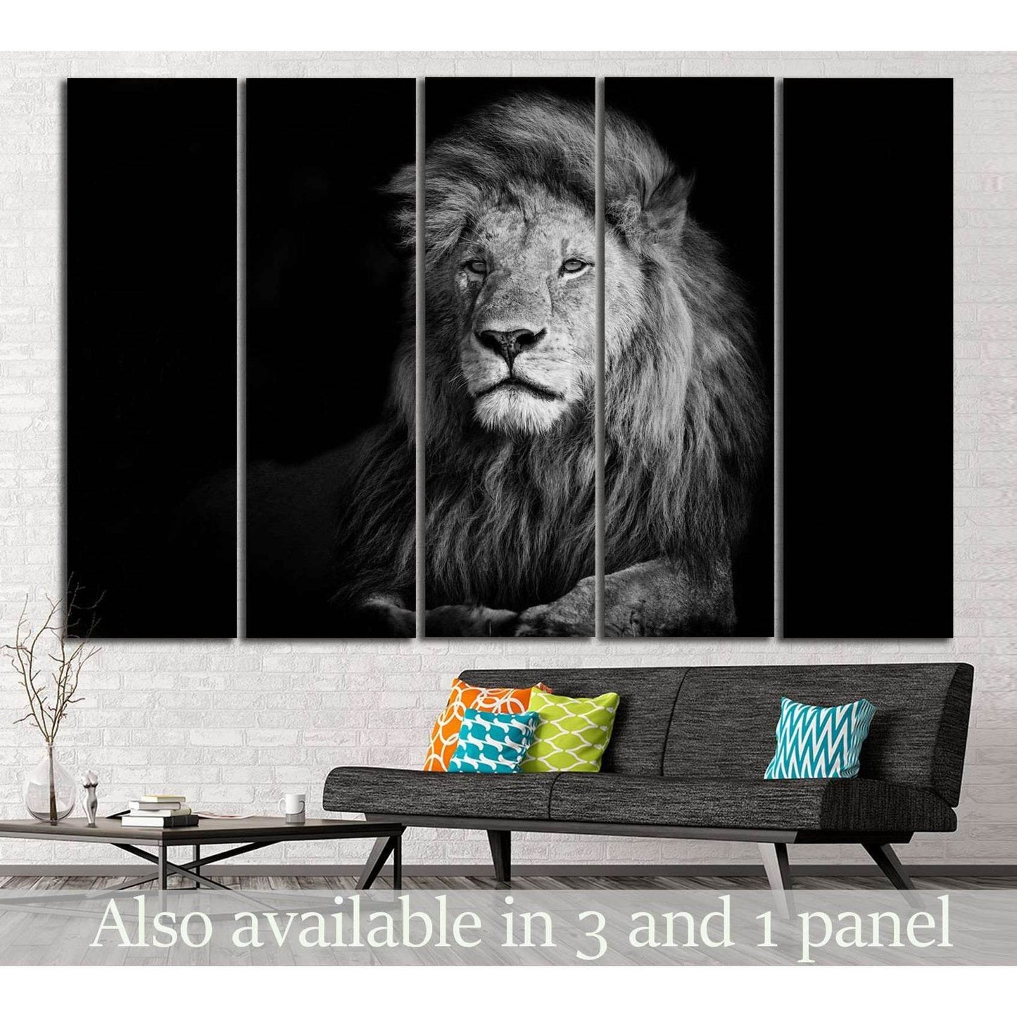 Lion №188 Ready to Hang Canvas Print - Zellart Canvas Prints ALL_Products, Lion, wd-188