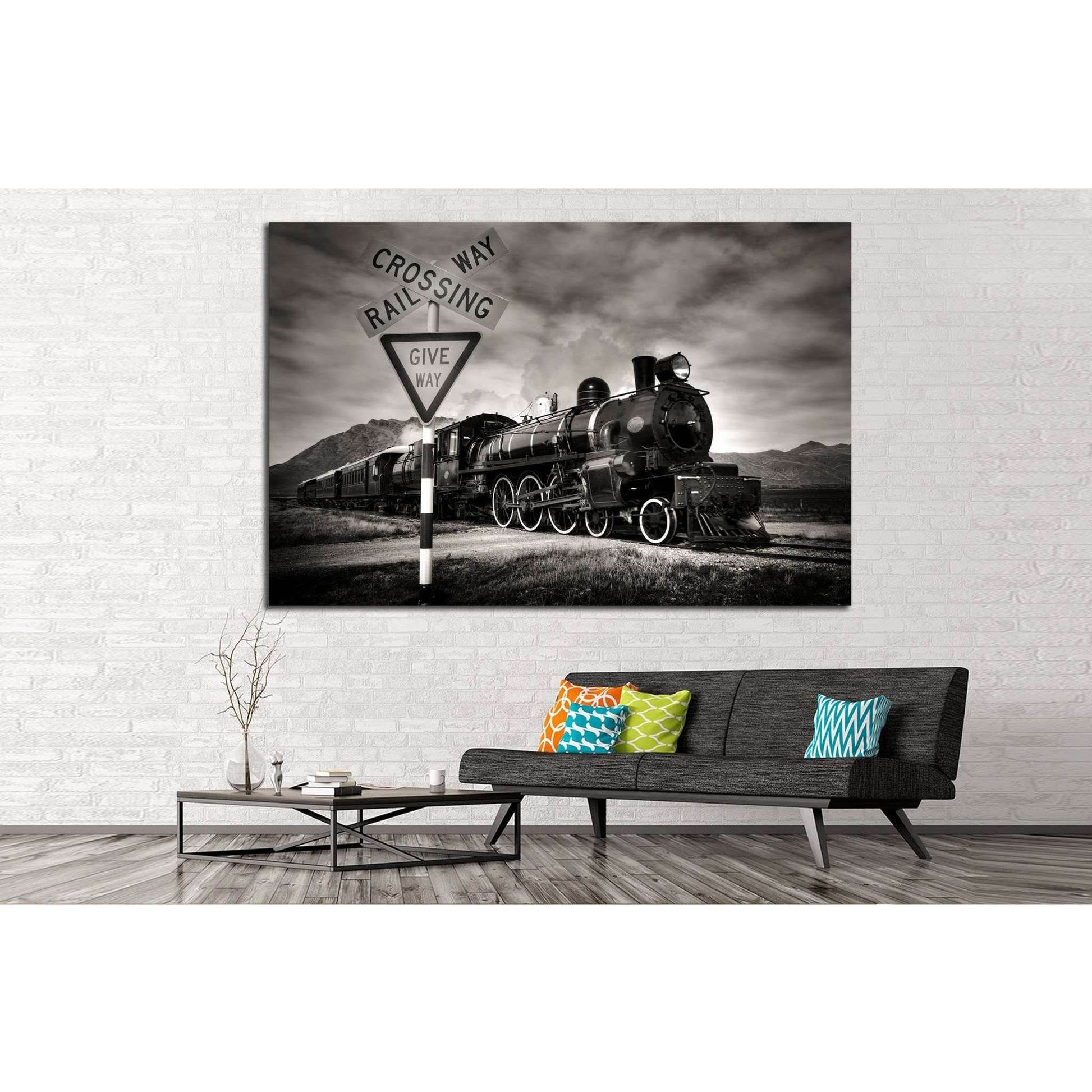 Locomotive №230 Ready to Hang Canvas Print - Zellart Canvas Prints ALL_Products, wd-230