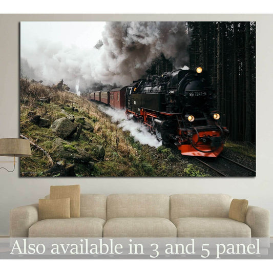 Locomotive in the Forest №237 Ready to Hang Canvas PrintCanvas art arrives ready to hang, with hanging accessories included and no additional framing required. Every canvas print is hand-crafted, made on-demand at our workshop and expertly stretched aroun