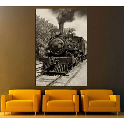 Locomotive Wall Art №235 Ready to Hang Canvas Print - Zellart Canvas Prints ALL_Products, wd-235