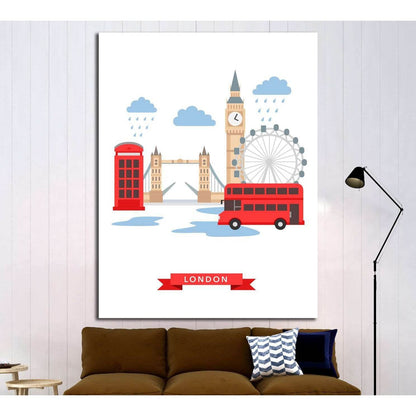 London №4531 Ready to Hang Canvas Print - Zellart Canvas Prints ALL_Products, s-4531