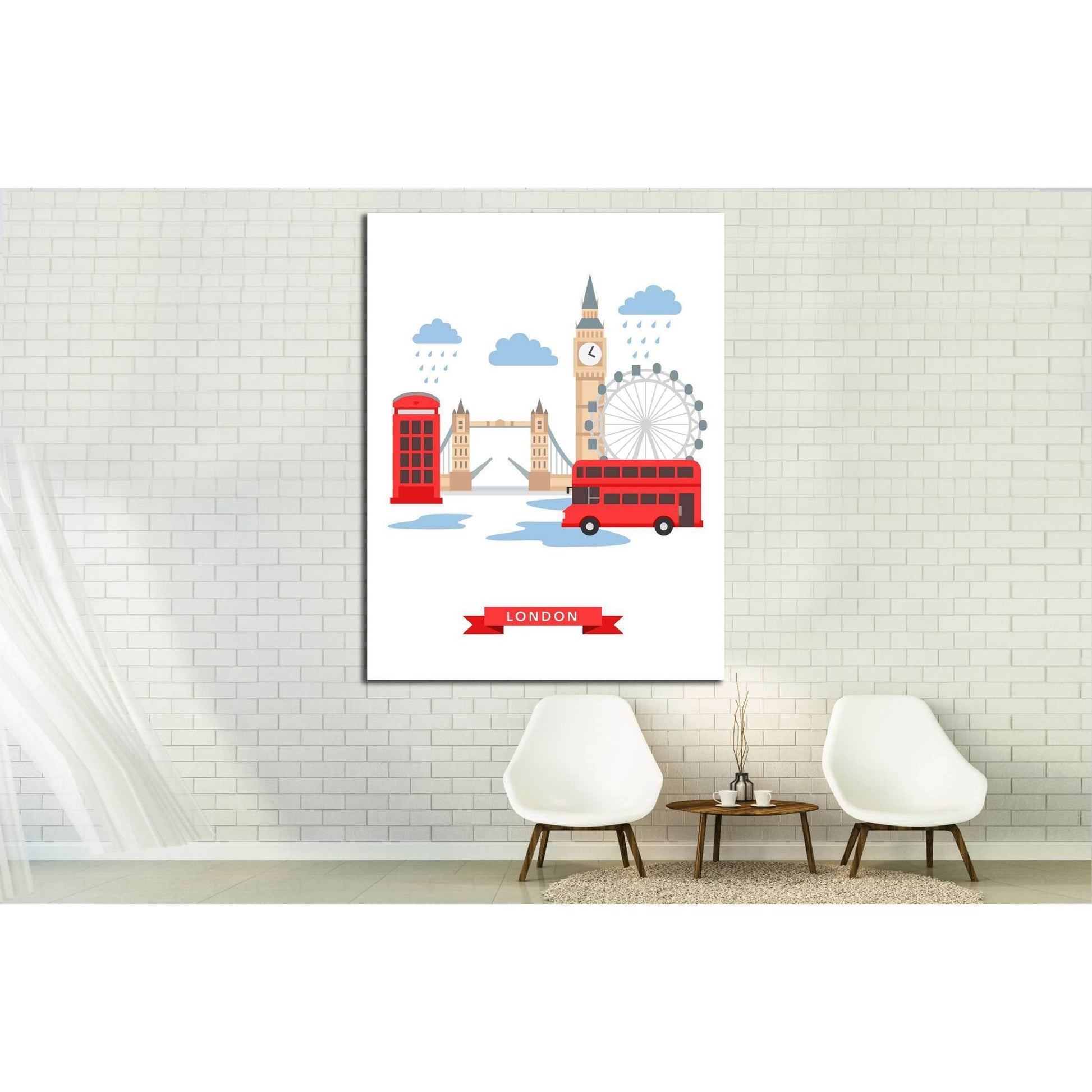 London №4531 Ready to Hang Canvas Print - Zellart Canvas Prints ALL_Products, s-4531