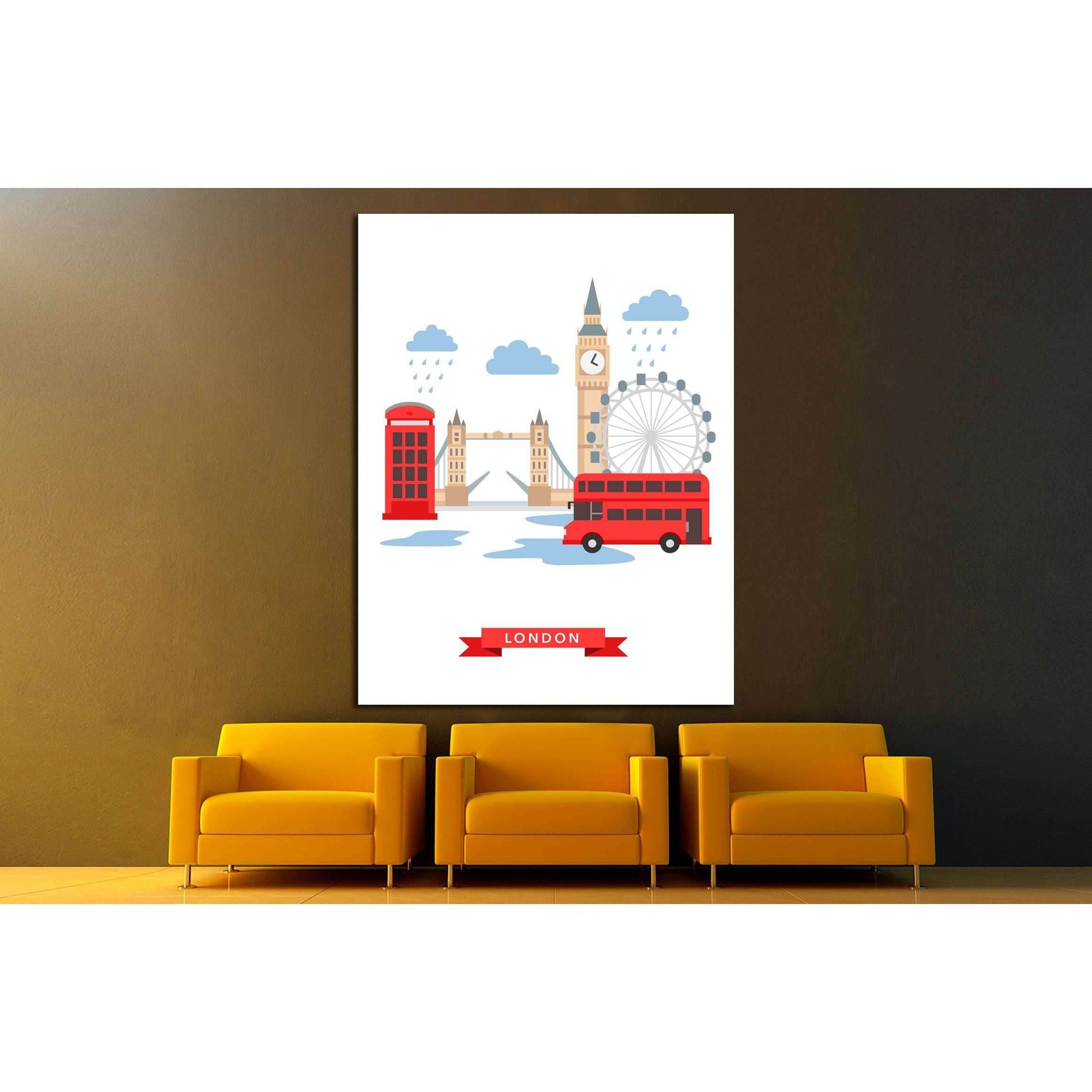 London №4531 Ready to Hang Canvas Print - Zellart Canvas Prints ALL_Products, s-4531