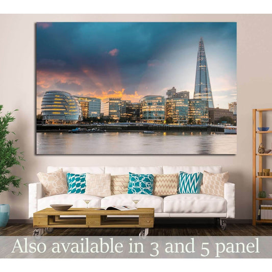 London city hall №785 Ready to Hang Canvas Print - Zellart Canvas Prints ALL_Products, s-785