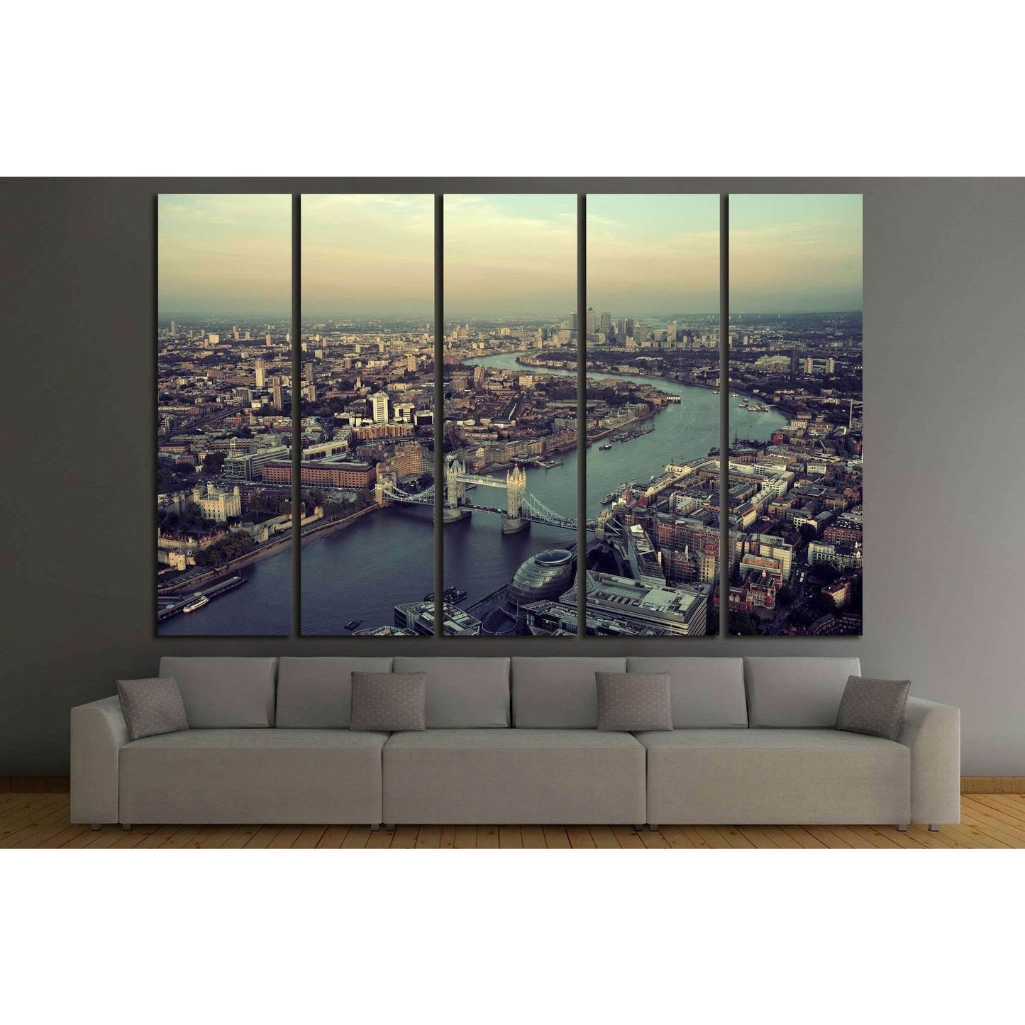 London rooftop view №570 Ready to Hang Canvas Print - Zellart Canvas Prints ALL_Products, s-570