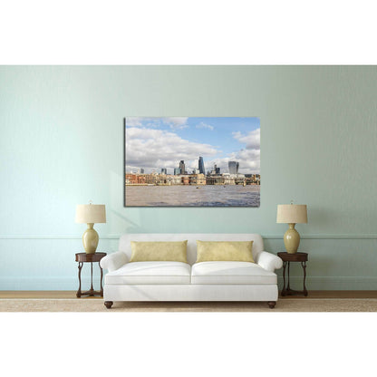 London skyline including The Leadenhall Building and 20 Fenchurch Street №2938 Ready to Hang Canvas Print - Zellart Canvas Prints ALL_Products, s-2938