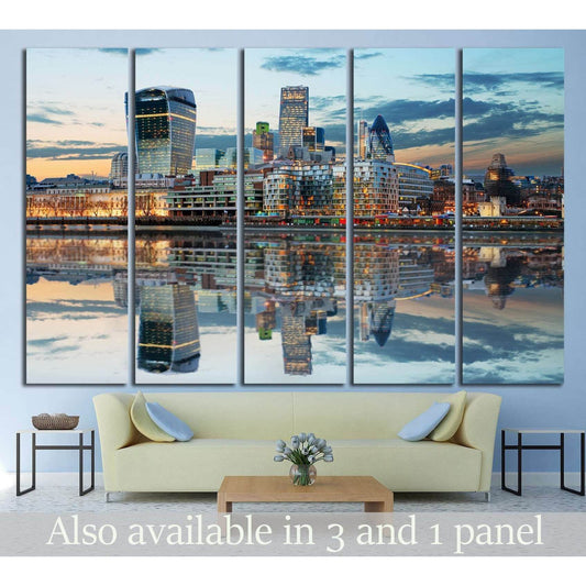 London Skylines №571 Ready to Hang Canvas Print - Zellart Canvas Prints ALL_Products, s-571