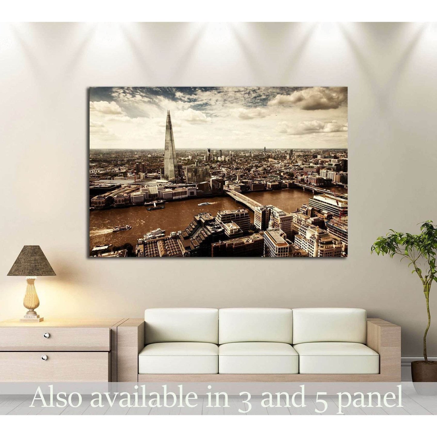 LONDON, UK, City of London aerial view, Shard and river Thames №2315 Ready to Hang Canvas PrintCanvas art arrives ready to hang, with hanging accessories included and no additional framing required. Every canvas print is hand-crafted, made on-demand at ou
