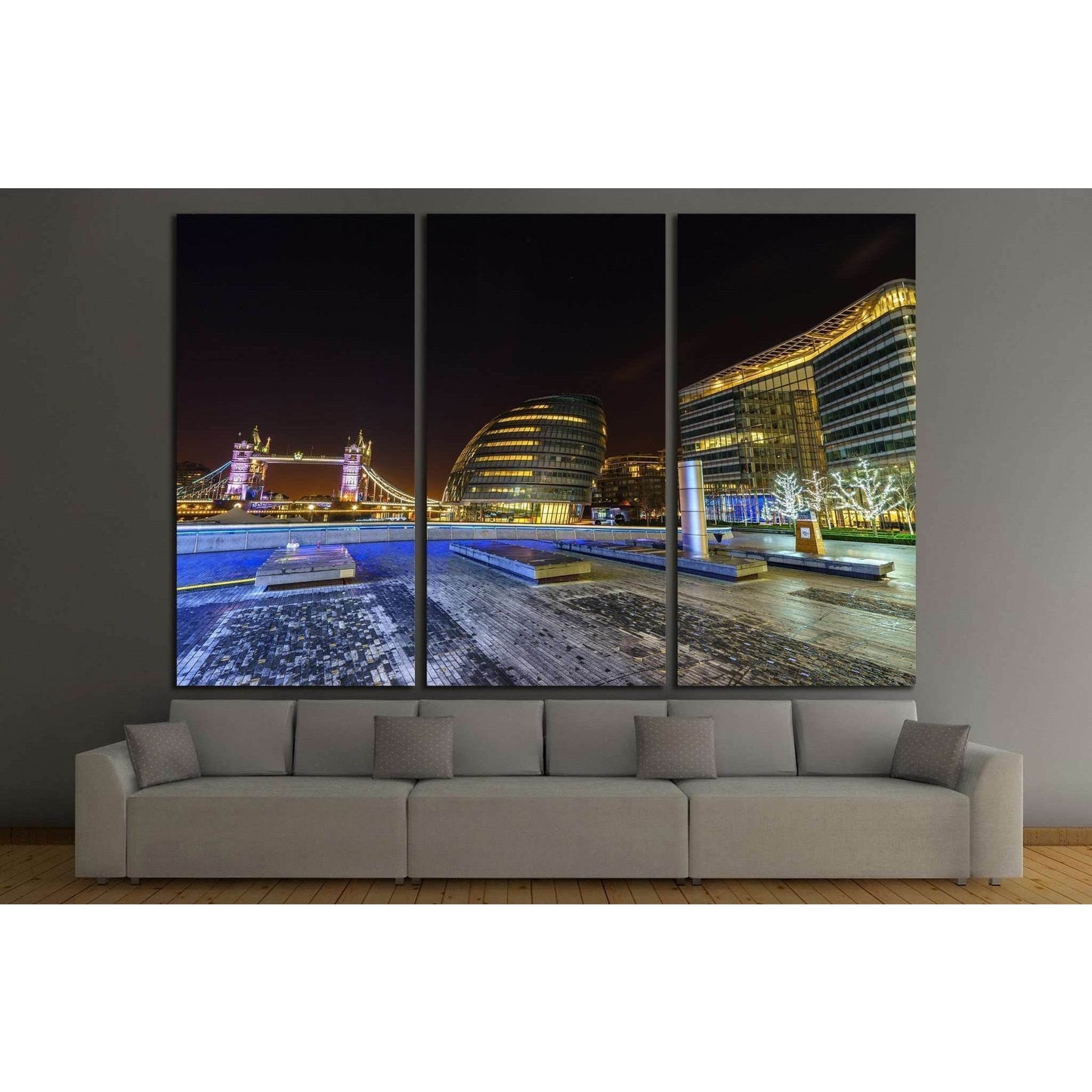 LONDON, UK, Tower Bridge №1261 Ready to Hang Canvas Print - Zellart Canvas Prints ALL_Products, s-1261