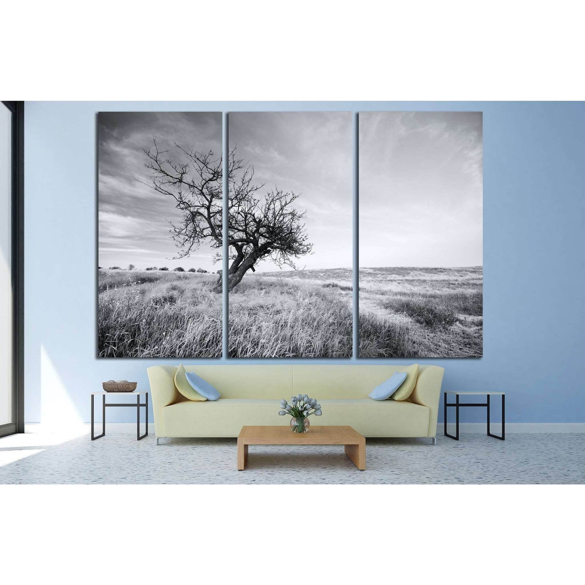 Lonely tree №628 Ready to Hang Canvas Print - Zellart Canvas Prints ALL_Products, s-628