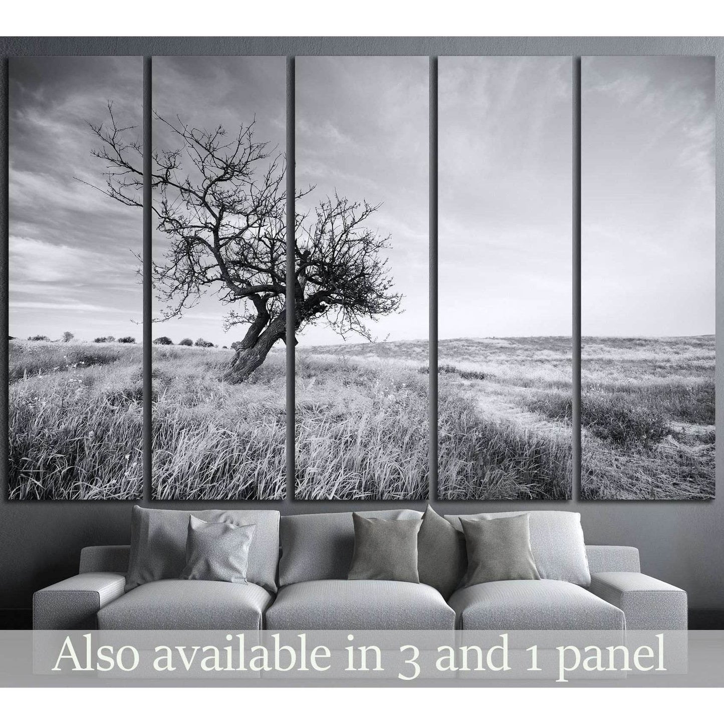 Lonely tree №628 Ready to Hang Canvas Print - Zellart Canvas Prints ALL_Products, s-628