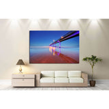 Long exposure of an ocean and New Brighton Pier Christchurch №2254 Ready to Hang Canvas Print