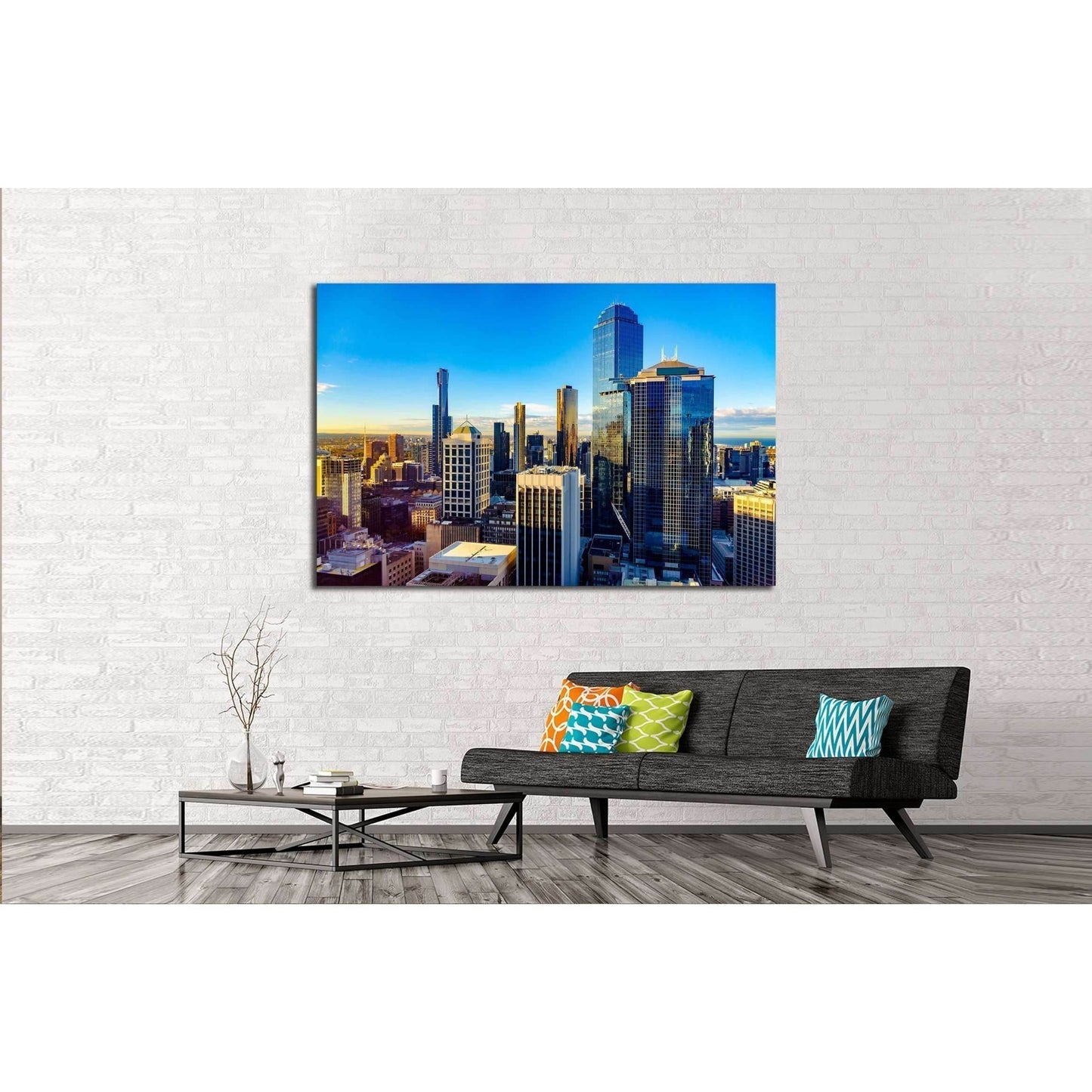 Looking East over Melbourne City,botanical gardens at sunrise №2415 Ready to Hang Canvas PrintCanvas art arrives ready to hang, with hanging accessories included and no additional framing required. Every canvas print is hand-crafted, made on-demand at our