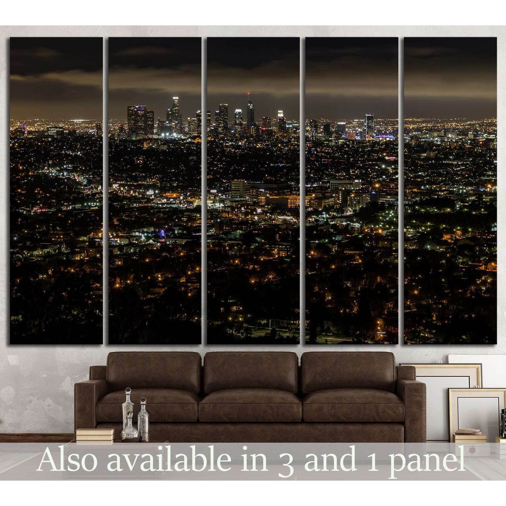 Los Angeles skyline №820 Ready to Hang Canvas Print - Zellart Canvas Prints ALL_Products, s-820