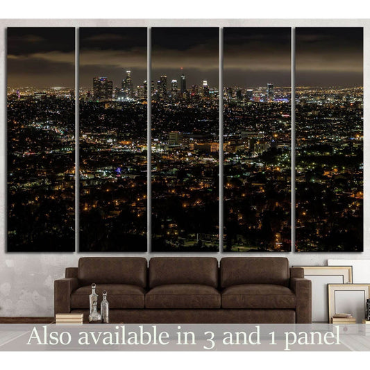 Los Angeles skyline №820 Ready to Hang Canvas Print - Zellart Canvas Prints ALL_Products, s-820