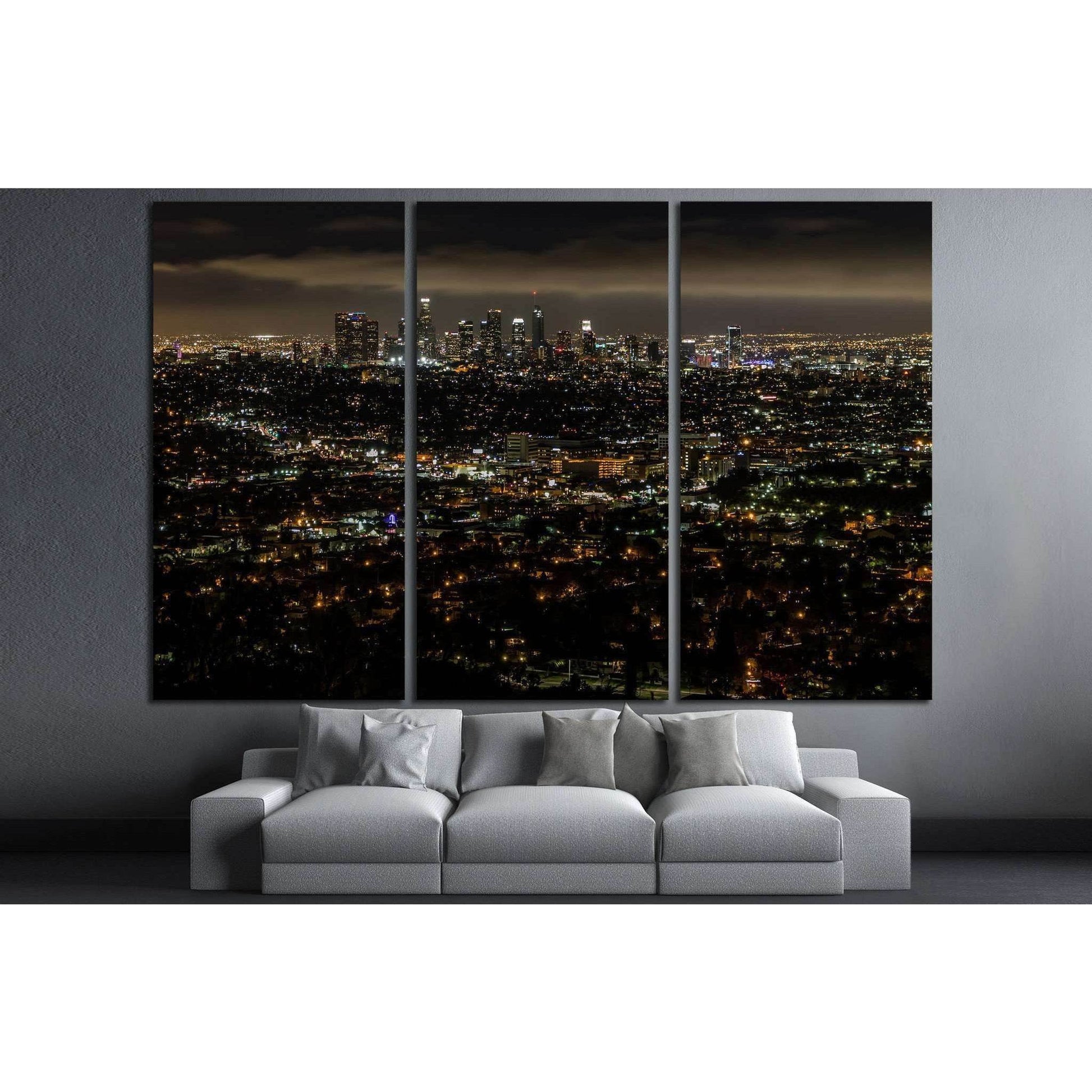 Los Angeles skyline №820 Ready to Hang Canvas Print - Zellart Canvas Prints ALL_Products, s-820