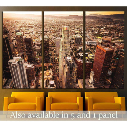 Los Angeles skyline aerial view №1947 Ready to Hang Canvas PrintCanvas art arrives ready to hang, with hanging accessories included and no additional framing required. Every canvas print is hand-crafted, made on-demand at our workshop and expertly stretch