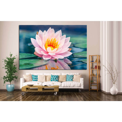 lotus flower in pond №15 Ready to Hang Canvas Print - Zellart Canvas Prints ALL_Products, s-15