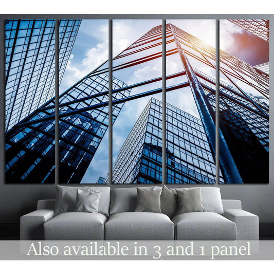 low angle view of skyscraper №1079 Ready to Hang Canvas Print - Zellart Canvas Prints ALL_Products, s-1079