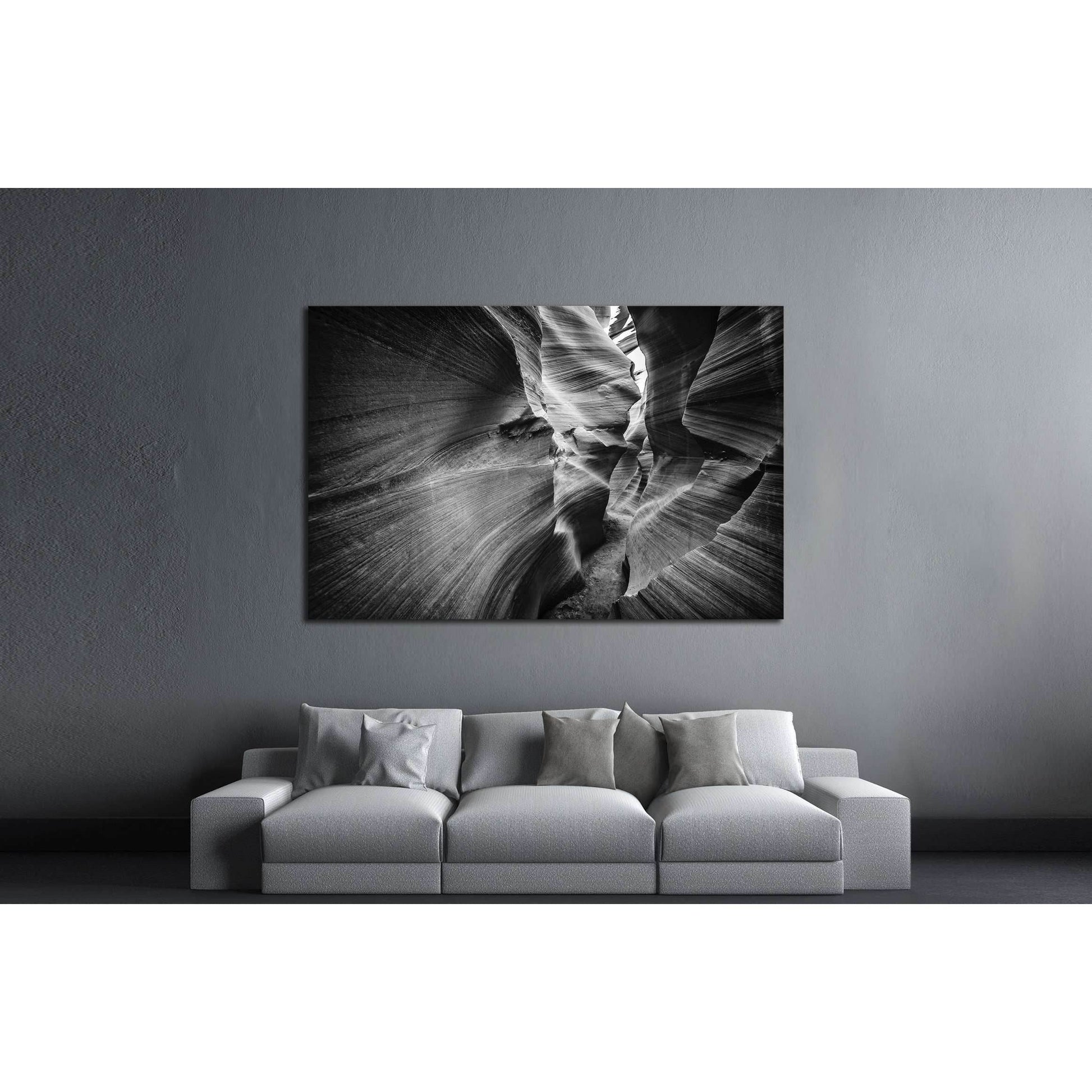 Lower Antelope Canyon in black and white №2861 Ready to Hang Canvas PrintCanvas art arrives ready to hang, with hanging accessories included and no additional framing required. Every canvas print is hand-crafted, made on-demand at our workshop and expertl