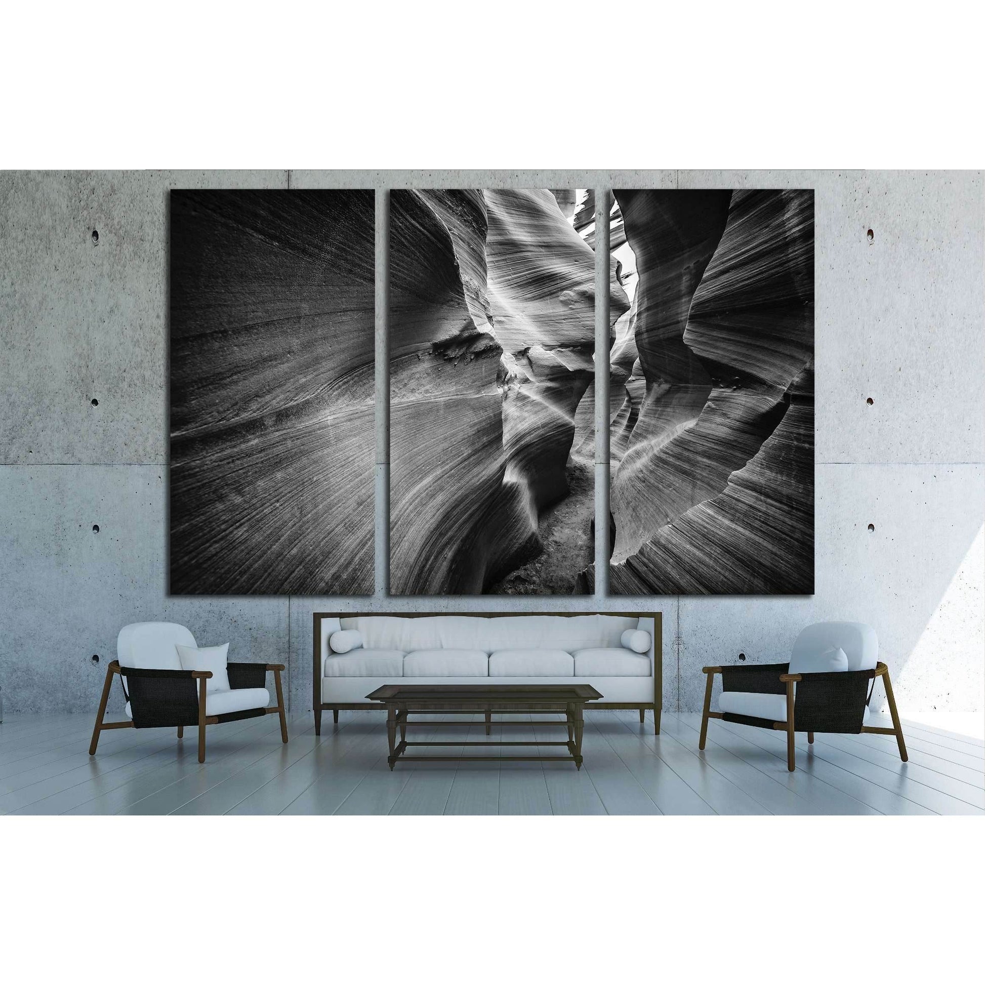 Lower Antelope Canyon in black and white №2861 Ready to Hang Canvas PrintCanvas art arrives ready to hang, with hanging accessories included and no additional framing required. Every canvas print is hand-crafted, made on-demand at our workshop and expertl