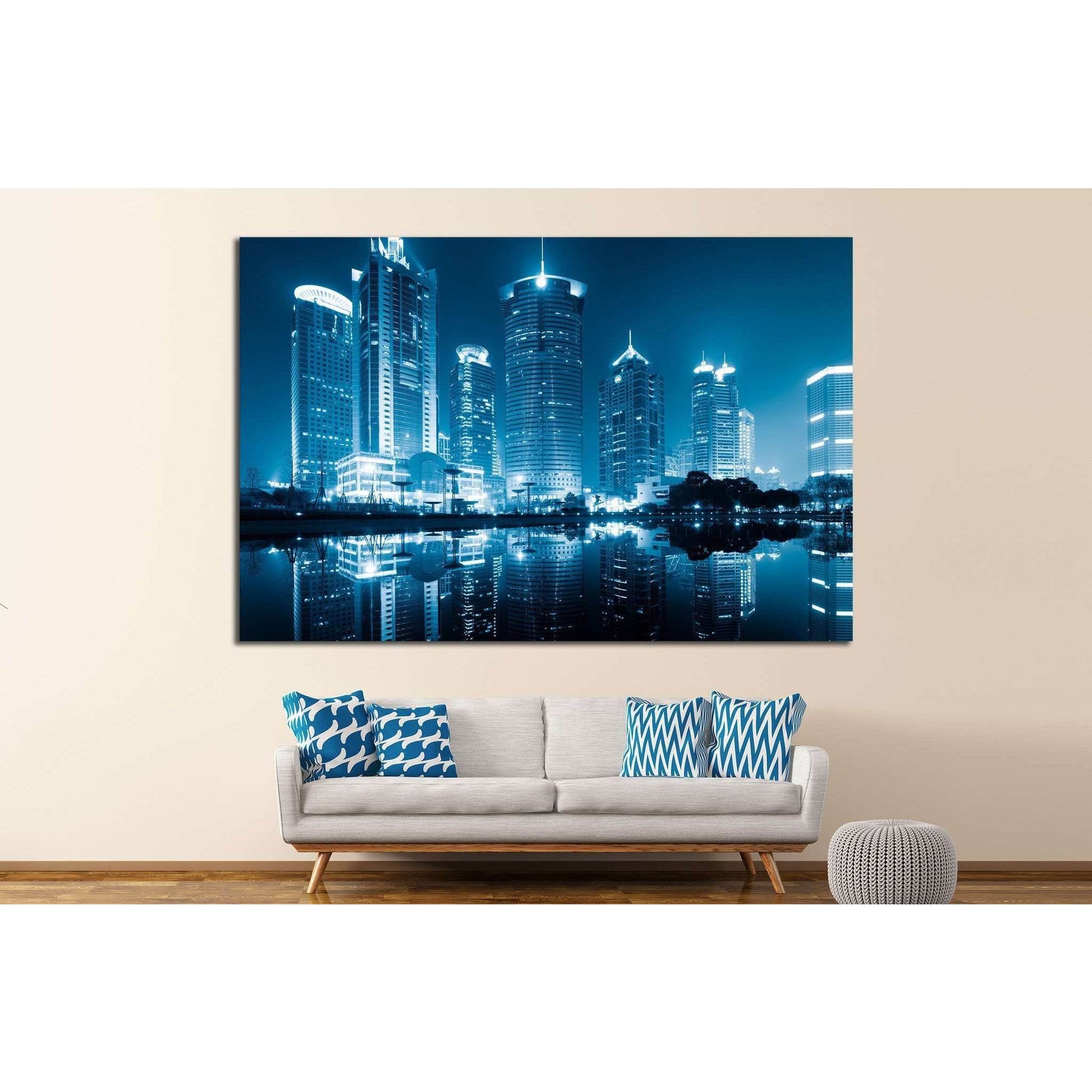 lujiazui financial centre, shanghai, china №1152 Ready to Hang Canvas Print - Zellart Canvas Prints ALL_Products, s-1152