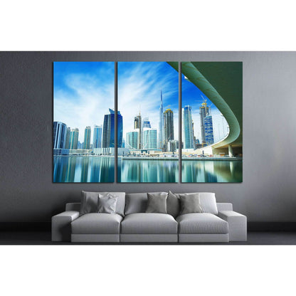 luxury center of Dubai,United Arab Emirates №1195 Ready to Hang Canvas Print - Zellart Canvas Prints ALL_Products, s-1195