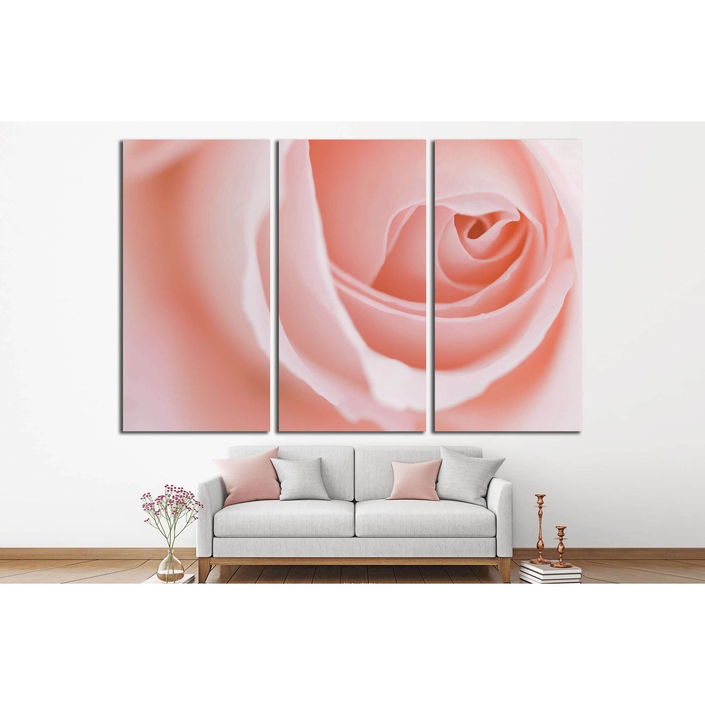 Macro flower beautiful rose for a background image №2746 Ready to Hang Canvas Print - Zellart Canvas Prints ALL_Products, s-2746