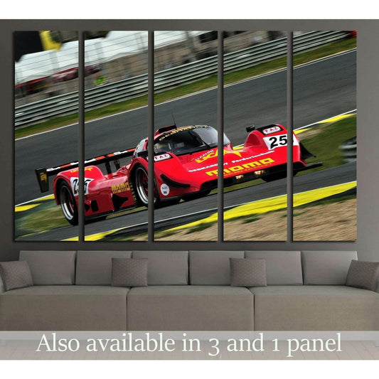 MADRID, SPAIN -APR 1 British driver Michael Lyons races in a Gebhardt C91 during the Jarama Classic №2489 Ready to Hang Canvas Print - Zellart Canvas Prints ALL_Products, s-2489